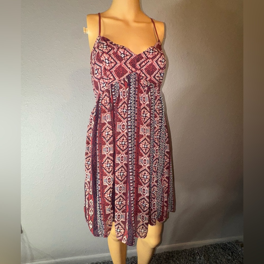 Bohemian Print Strap Dress